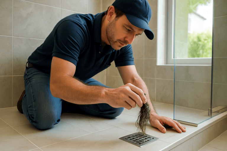 How to Clear Hair Clogs from Bathroom Shower Drains in Brandon
